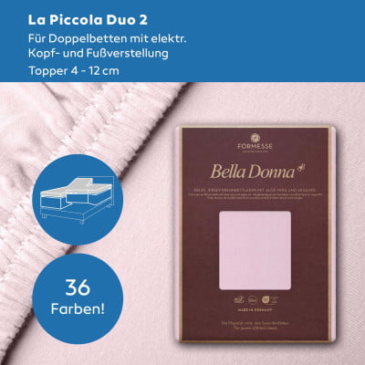 Bella Donna La Piccola DUO2 (bis 12cm) 2-Split Topper Spannbettlaken 160x190 cm
