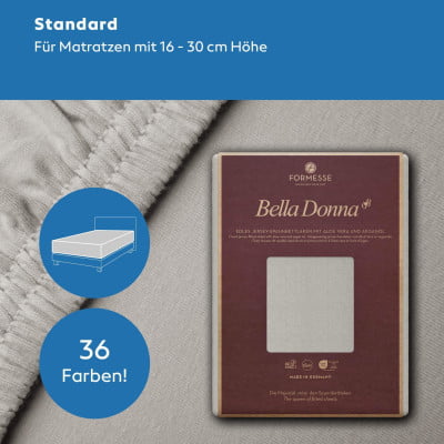 Bella Donna Jersey (bis 30cm) Spannbettlaken 130x180 cm