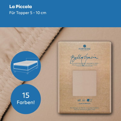 Bella Gracia La Piccola Spannbettlaken für Topper bis 10 cm Höhe
