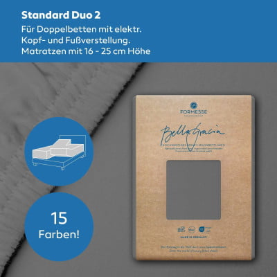 Bella Gracia Standard DUO2 (bis 25cm) 2-Split Spannbettlaken 160x220 cm