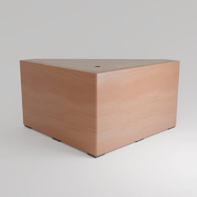 Fuss Corner Buche Natur lackiert mit Filzgleiter (H12cm 20x20cm) - Möbelfuß