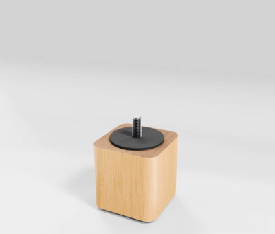 Fuss Quadrat Buche Natur mit Filzgleiter (H6cm 6,5x6,5cm M8) - Möbelfuß