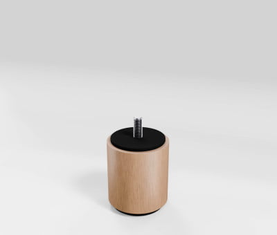 Fuss Rund Buche Natur mit Filzgleiter (H6cm Ø 5,8cm M8) - Möbelfuß
