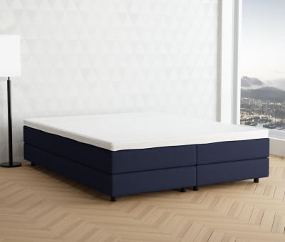 Cremeweiß 3906 Tia - 20cm Box, 6cm Füße - Boxspringbett ohne Kopfteil 160x210