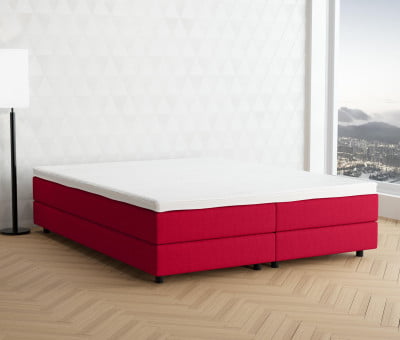 Cremeweiß 3906 Tia - 20cm Box, 6cm Füße - Boxspringbett ohne Kopfteil 200x200