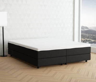 Cremeweiß 3906 Tia - 20cm Box, 6cm Füße - Boxspringbett ohne Kopfteil 200x200