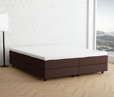 Cremeweiß 3906 Tia - 20cm Box, 6cm Füße - Boxspringbett ohne Kopfteil 200x200