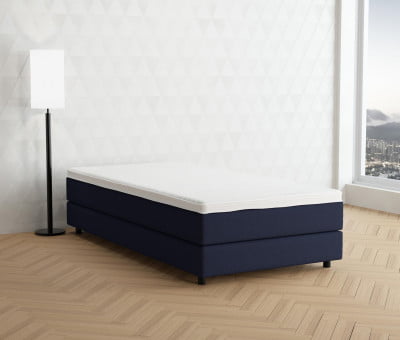 Cremeweiß 3906 Tia - 20cm Box, 6cm Füße - Boxspringbett ohne Kopfteil 140x210