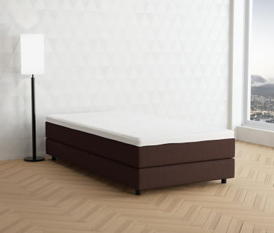 Cremeweiß 3906 Tia - 20cm Box, 6cm Füße - Boxspringbett ohne Kopfteil 140x210