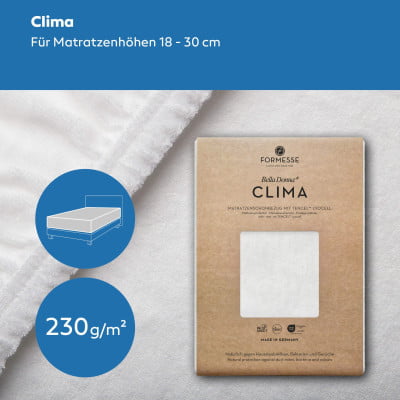 Bella Donna Clima - Matratzen-Schonbezug im Spannbetttuch-Format für Matratzen bis 30 cm Höhe
