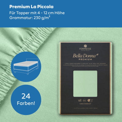Bella Donna Premium La Piccola - Spannbettlaken für Topper bis 12 cm Höhe