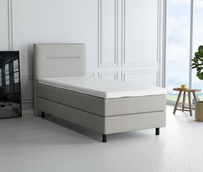 Textil Woolyun 24-24 (Abb. Kopfteil 110cm, Boxspring 20cm, Füße 12cm)