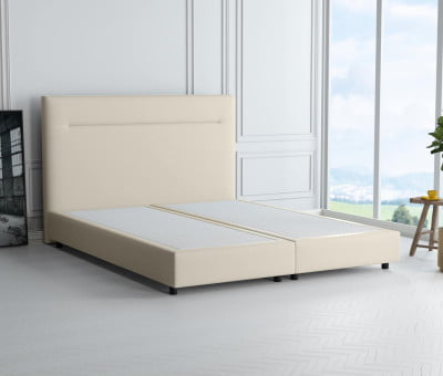 Hellgrau 5246 Tia - 20cm Box, 110cm Kopfteil, 6cm Füße