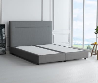 Hellgrau 5246 Tia - 20cm Box, 110cm Kopfteil, 6cm Füße