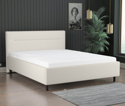 Cremeweiß 3906 Tia - 30cm Rahmen,100cm Kopfteil, 12cm Füße