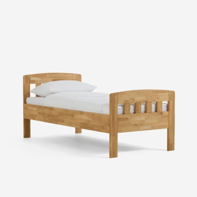 02 Buche lackiert - Massivholzbett 90x190 cm