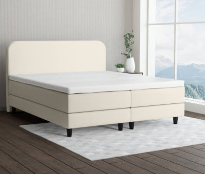 Abb. Woolyun 69-38 / Kopfteil 100cm / Füße 12cm / Boxspring 15 cm / Matratze 22 cm