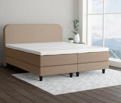 Beige 3315 Tia - 15cm Box,100cm Kopfteil, 12cm Füße