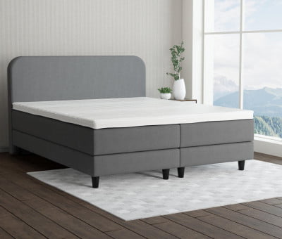 Hellgrau 5246 Tia - 15cm Box,100cm Kopfteil, 12cm Füße