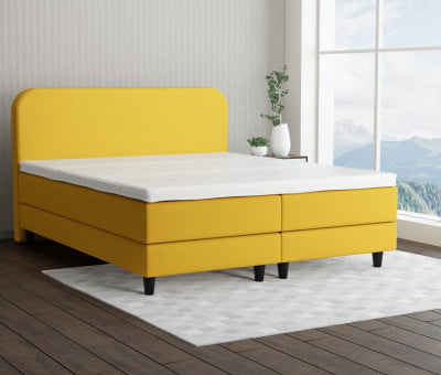 Senfgelb 5569 Tia - 15cm Box,100cm Kopfteil, 12cm Füße