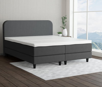 Dunkelgrau 5711 Tia - 15cm Box,100cm Kopfteil, 12cm Füße