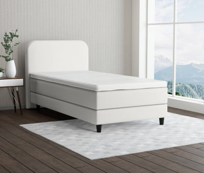 Abb. Woolyun 69-38 / Kopfteil 100cm / Füße 12cm / Boxspring 15 cm / Matratze 22 cm