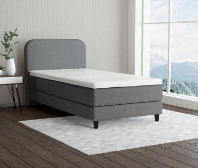 Abb. Woolyun 69-38 / Kopfteil 100cm / Füße 12cm / Boxspring 15 cm / Matratze 22 cm