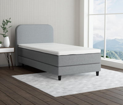 Hellgrau 5246 Tia - 15cm Box,100cm Kopfteil, 12cm Füße