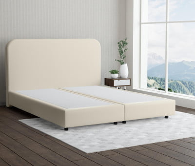 Hellgrau 5246 Tia - 20cm Box,100cm Kopfteil, 6cm Füße - Boxspringbett ohne Matratze