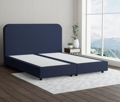 Hellgrau 5246 Tia - 20cm Box,100cm Kopfteil, 6cm Füße - Boxspringbett ohne Matratze