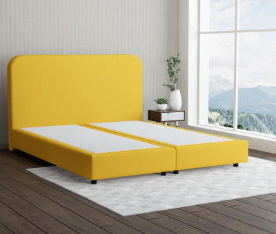 Hellgrau 5246 Tia - 20cm Box,100cm Kopfteil, 6cm Füße - Boxspringbett ohne Matratze