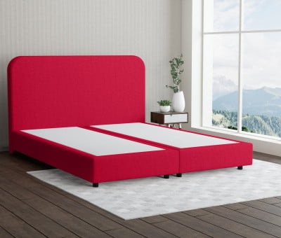 Hellgrau 5246 Tia - 20cm Box,100cm Kopfteil, 6cm Füße - Boxspringbett ohne Matratze