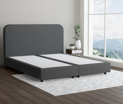 Hellgrau 5246 Tia - 20cm Box,100cm Kopfteil, 6cm Füße - Boxspringbett ohne Matratze