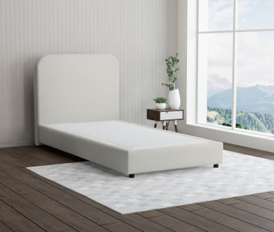 Dunkelstein 07-135 Woolyun - 20cm Box,100cm Kopfteil, 6cm Füße - Boxspringbett ohne Matratze