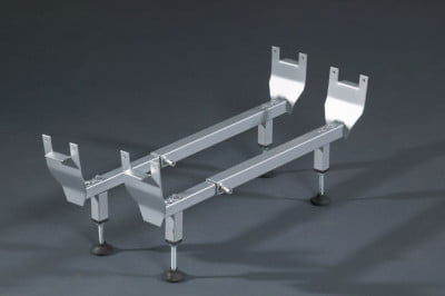 Set aus 2 Bettfüßen für Lattenroste 70 - 100 cm - Querleisten Unterbau 