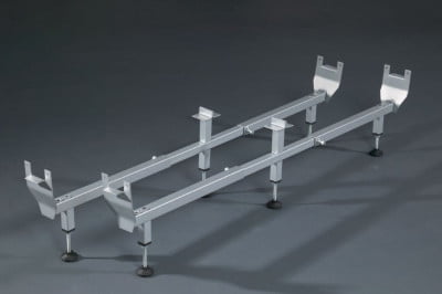 Set aus 2 Bettfüßen für Lattenroste 120 - 200 cm - Querleisten Unterbau 