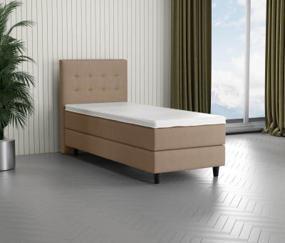 Beige 3315 Tia  - 110cm Kopfteil - 20cm TTFK Box - 12cm Füße