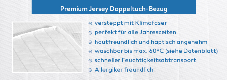 Jersey Doppeltuch-Bezug für alle Jahreszeiten geeignet