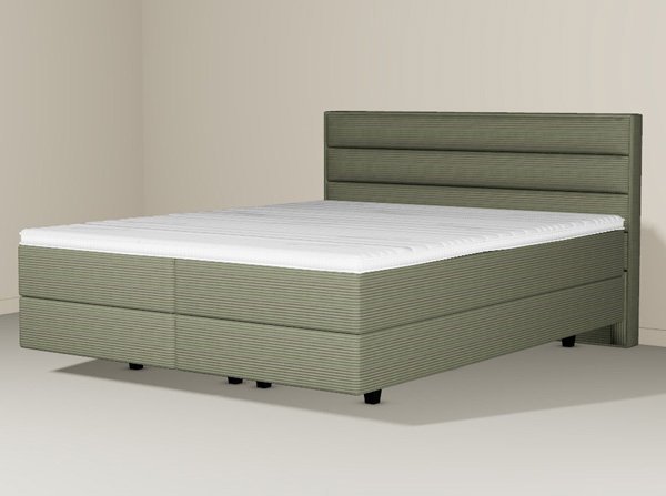 Boxspringbett Alex in Stoff fein Anthrazit