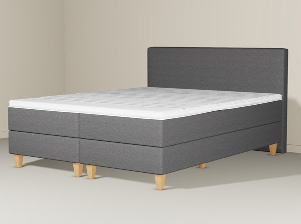 Boxspringbett Alex in Stoff fein Anthrazit